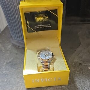 Invicta Two-Tone Gold and Silver Ladies Bracelet Watch